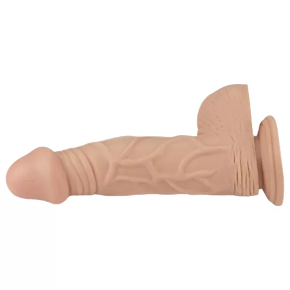 Lovetoy Real Extreme - dildo s vakuumskom čašicom - 23 cm (prirodna boja)