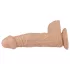 Lovetoy Real Extreme - dildo s vakuumskom čašicom - 23 cm (prirodna boja)