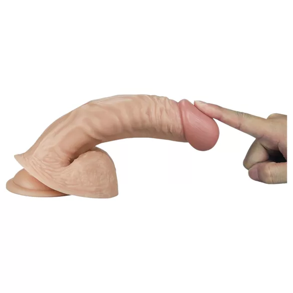 Lovetoy Real Extreme - G-točka dildo - 21 cm - prirodna boja