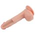 Lovetoy Prirodni Kurac - s vakuumskom bazom, realistični dildo - 21cm (prirodno)