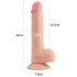 Lovetoy Prirodni Kurac - s vakuumskom bazom, realistični dildo - 21cm (prirodno)