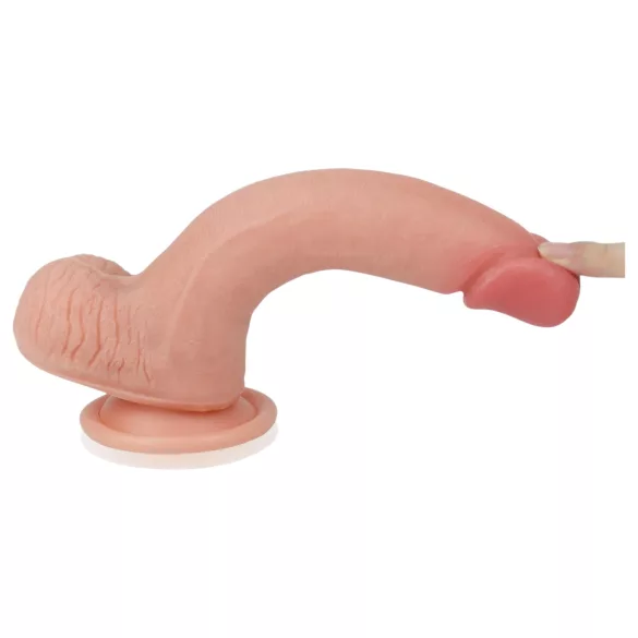 Lovetoy Nature Cock - realistični dildó s dva sloja - 20cm - prirodna boja