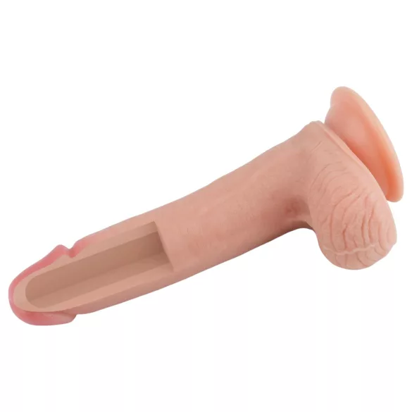 Lovetoy Nature Cock - realistični dildó s dva sloja - 20cm - prirodna boja