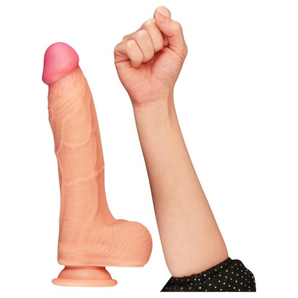 Lovetoy Nature Cock - realistični dildo s dvostrukim slojem - 25 cm - natur