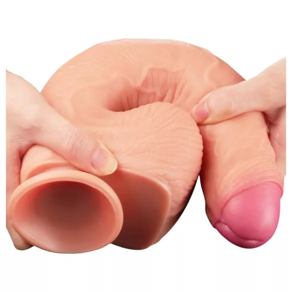 Lovetoy Nature Cock - realistični dildo s dvostrukim slojem - 28 cm