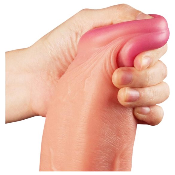 Lovetoy Nature Cock - realistični dildó s dvostrukim slojem - 30 cm - natur