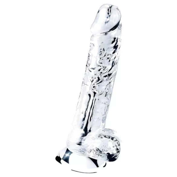 Lovetoy Flawless Clear - dildo s vakuumskom čašicom - 19 cm (prozirno)