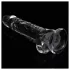 Lovetoy Flawless Clear - dildo s vakuumskom čašicom - 19 cm (prozirno)