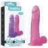 Lovetoy Jelly Studs - dildo s vakuumskim postoljem, 20cm (ružičasti)