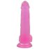 Lovetoy Jelly Studs - dildo s vakuumskim postoljem, 20cm (ružičasti)