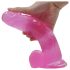 Lovetoy Jelly Studs - dildo s vakuumskim postoljem, 20cm (ružičasti)