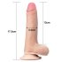 Lovetoy Sliding-Skin - dvostruki sloj dildo - 18cm (prirodni)