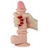 Lovetoy Sliding-Skin - dvoslojni dildo - 21cm (naturalan)