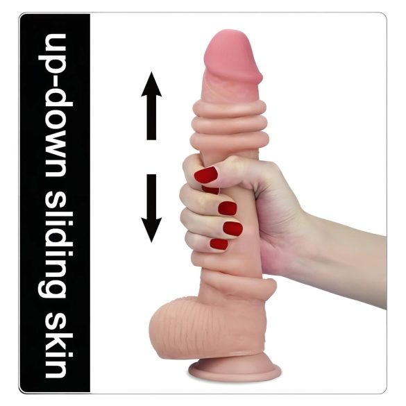 Lovetoy Sliding-Skin - dvostruki sloj dildo - 23cm (naturalan)