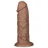 Lovetoy Chubby - realistični dildo s vakuum postoljem - 25 cm - prirodna boja
