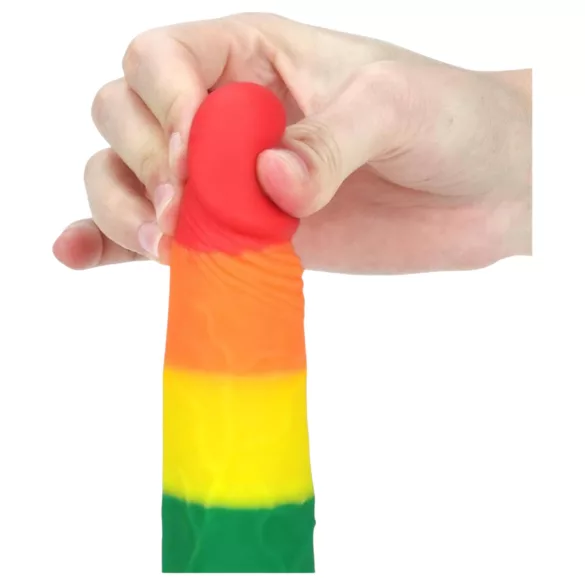 Lovetoy Prider - realistični dildo - 19 cm - šarena boja
