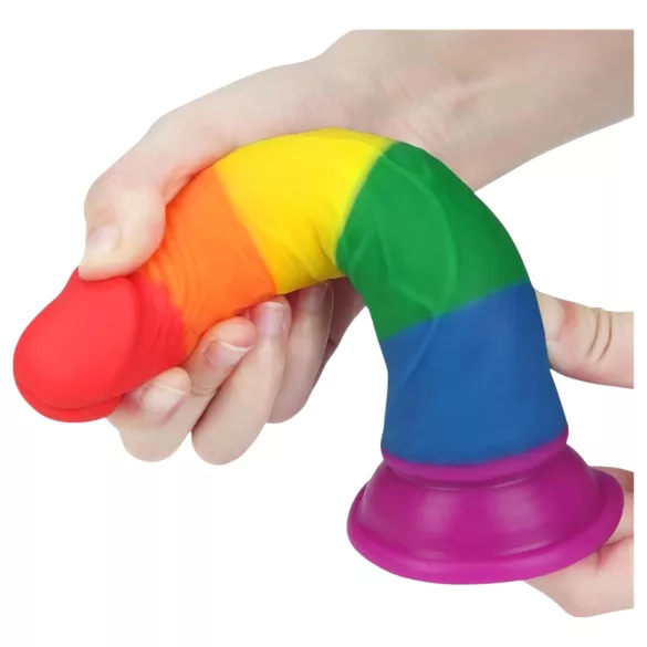 Lovetoy Prider - realistični dildo - 19 cm - šarena boja