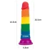 Lovetoy Prider - realistični dildo - 19 cm - šarena boja