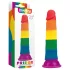 Lovetoy Prider - realistični dildo - 19 cm - šarena boja