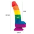 Lovetoy Prider - realistični dildo od silikona - 19 cm - duga