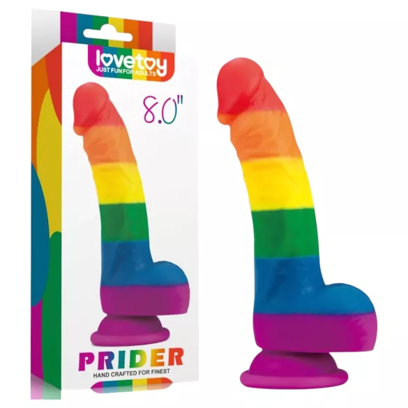 Lovetoy Prider - realistični dildo od silikona - 19 cm - duga