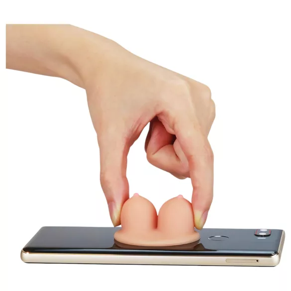 Lovetoy - držač za telefon s vakuumom - grudi oblik - natur