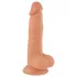Mr. Rude - realistični dildo s vakuum podlogom - 19 cm - natur