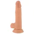 Mr. Rude - realistični dildo s vakuum podlogom - 19 cm - natur