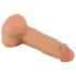 Mr. Rude - realistični dildo s vakuum podlogom - 19 cm - natur