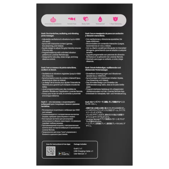 LOVENSE Gush 2 - vibrator za glavić penisa (tirkizna)