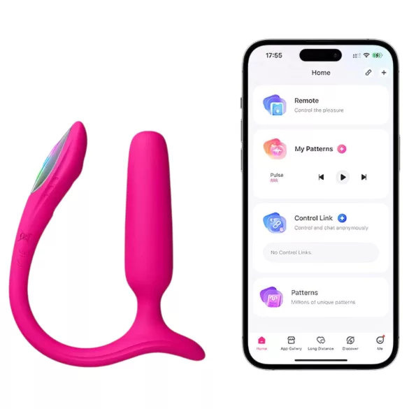 Lovense Lush Anal - analni vibrator s upravljanjem putem aplikacije, s LED svjetlom - ružičasti