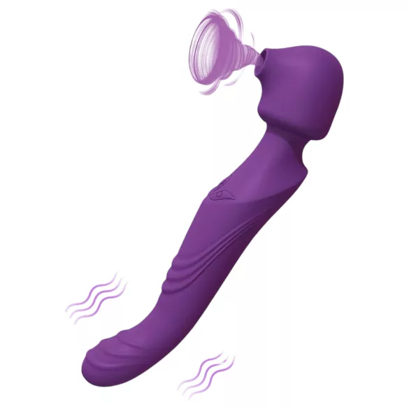 Tracy's Dog - masažer vibrator s pulsiranjem - silikon - ljubičasta