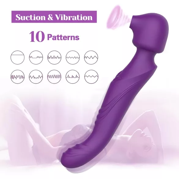 Tracy's Dog - masažer vibrator s pulsiranjem - silikon - ljubičasta