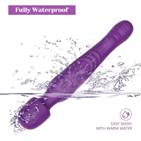 Tracy's Dog - masažer vibrator s pulsiranjem - silikon - ljubičasta