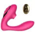 Tracy's Dog 2 - vibrator s pulsirajućim zrakom 2u1 - silikon - rozi