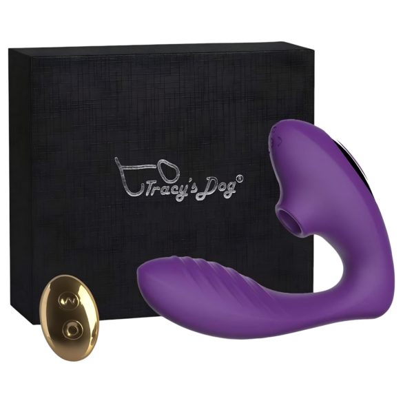 Tracy's Dog 2 - zračni val 2u1 vibrator (ljubičasti)