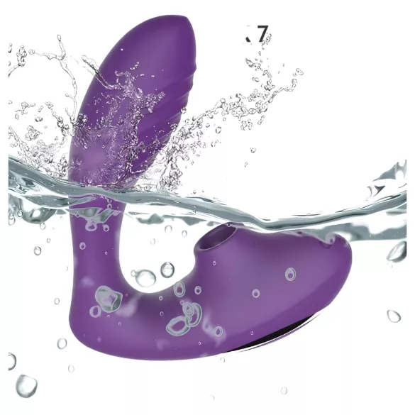 Tracy's Dog 2 - vibrator s pulsirajućim zrakom 2u1 - ljubičasti