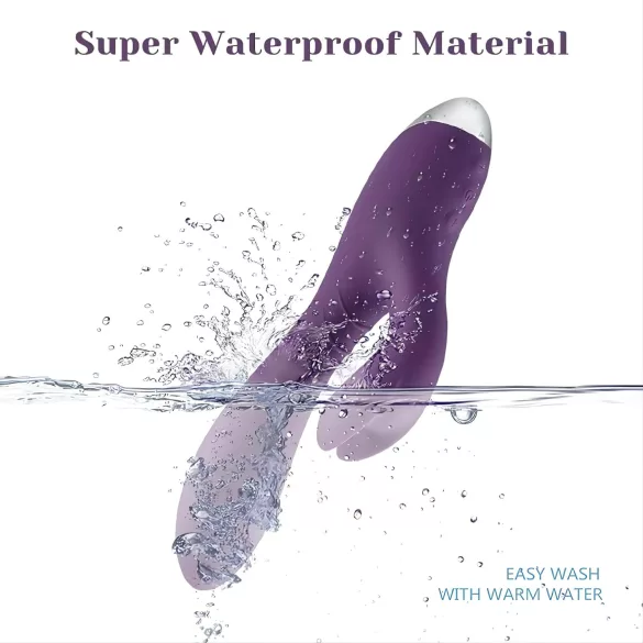 Tracy's Dog - vibrator z zecjim ušima - vodootporan, za klitoris - ljubičasti