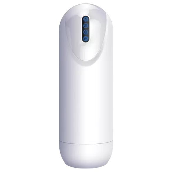 Leopard - muški masturbator s pokretnim i vibrirajućim funkcijama - bijela