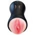 Leopard - Usta i umjetna vagina penis vibrator (naturalna boja)