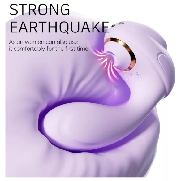 Leopard - vibrator s usisavanjem i vibracijom - ljubičasti