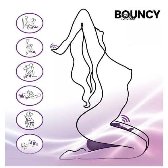Bouncy Bliss Classic - napuhani jastuk s vibratorom - ljubičasta