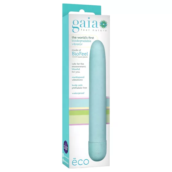 Gaia Eco L - vibrator za G-točku - ekološki materijal - plava - veliki