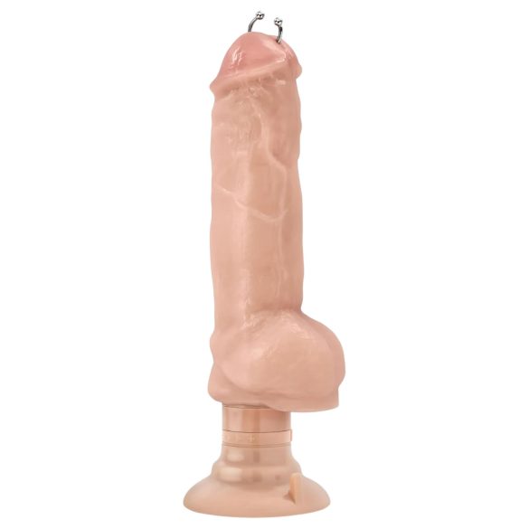 Blush Bad Boy - vibrirajući dildo s piercingom - 33cm - natur