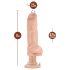 Blush Bad Boy - vibrirajući dildo s piercingom - 33cm - natur