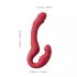 Honey Play Box Harmony Duo - Aplikacijom upravljivi strap-on vibrator s jezičkom (crveni)
