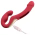 Honey Play Box Harmony Duo - Aplikacijom upravljivi strap-on vibrator s jezičkom (crveni)