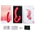 Honey Play Box Harmony Duo - Aplikacijom upravljivi strap-on vibrator s jezičkom (crveni)