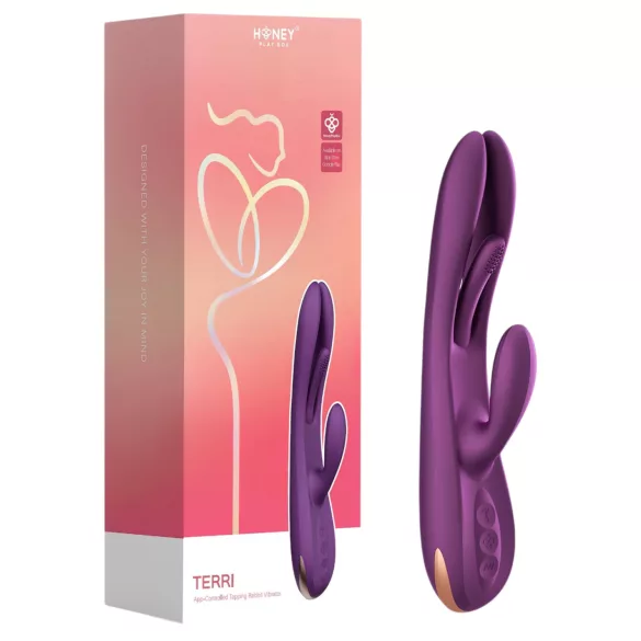 Honey Play Box Terri - Aplikacijom upravljani vibrator s rukom za klitoris (ljubičasti)