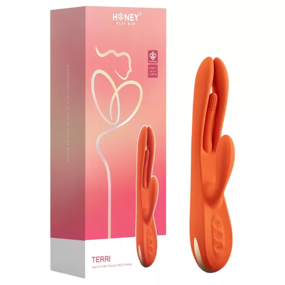 Honey Play Box Terri - vibrator s jezikom i za klitoris - narančasta